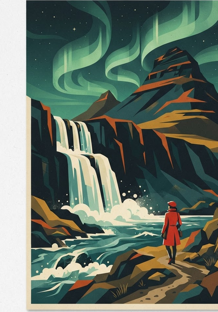 Vintage reisposter van IJsland, Suðurland